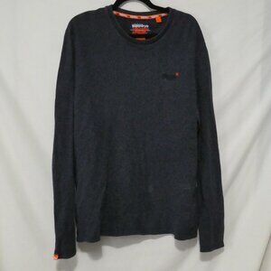 THE ORANGE LABEL TEE CO. - Super Dry | XXL | Blue Long Sleeve Striped Casual Top